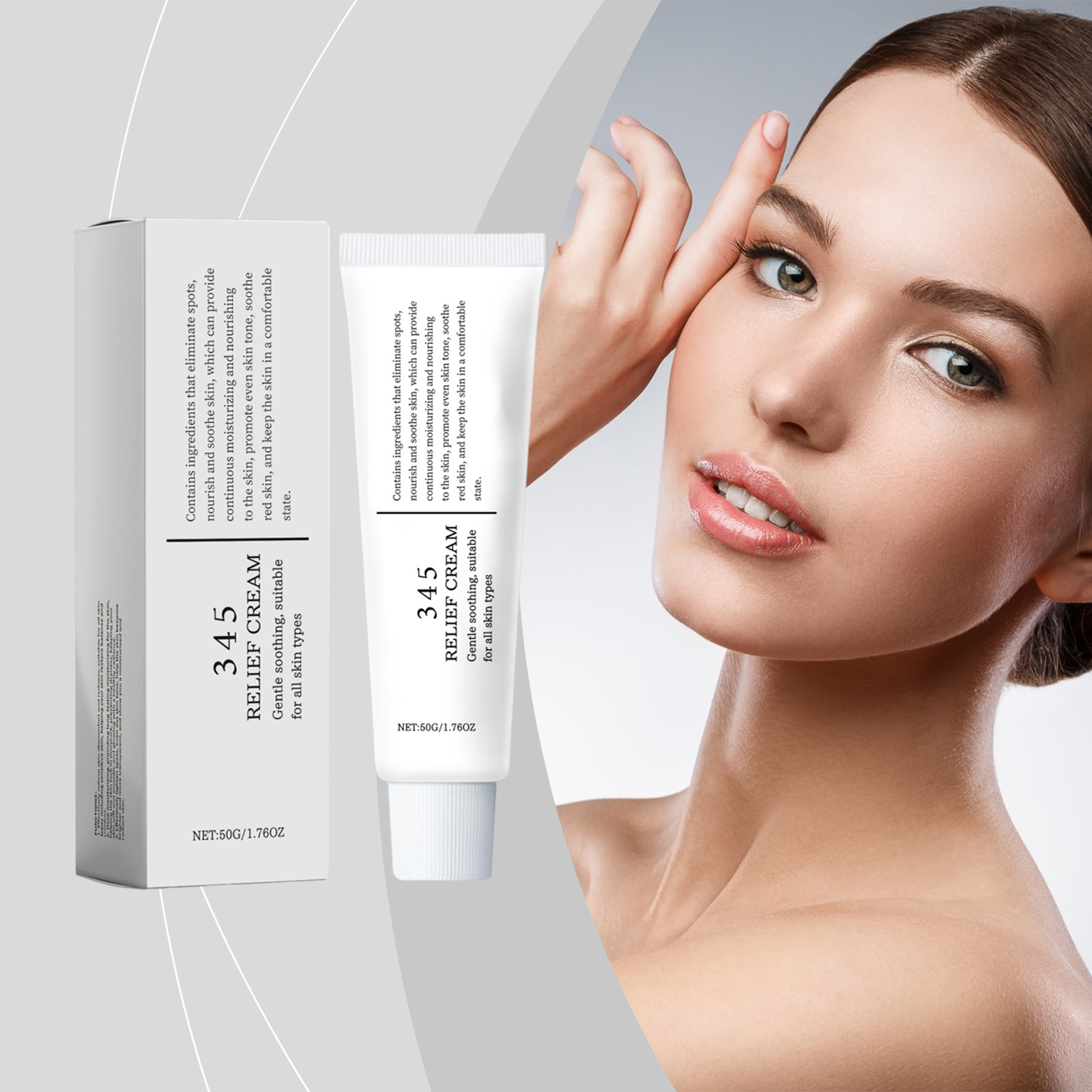 Skincare Glow - 345 Relief Cream Moisturizing Anti-Sugar Antioxidant