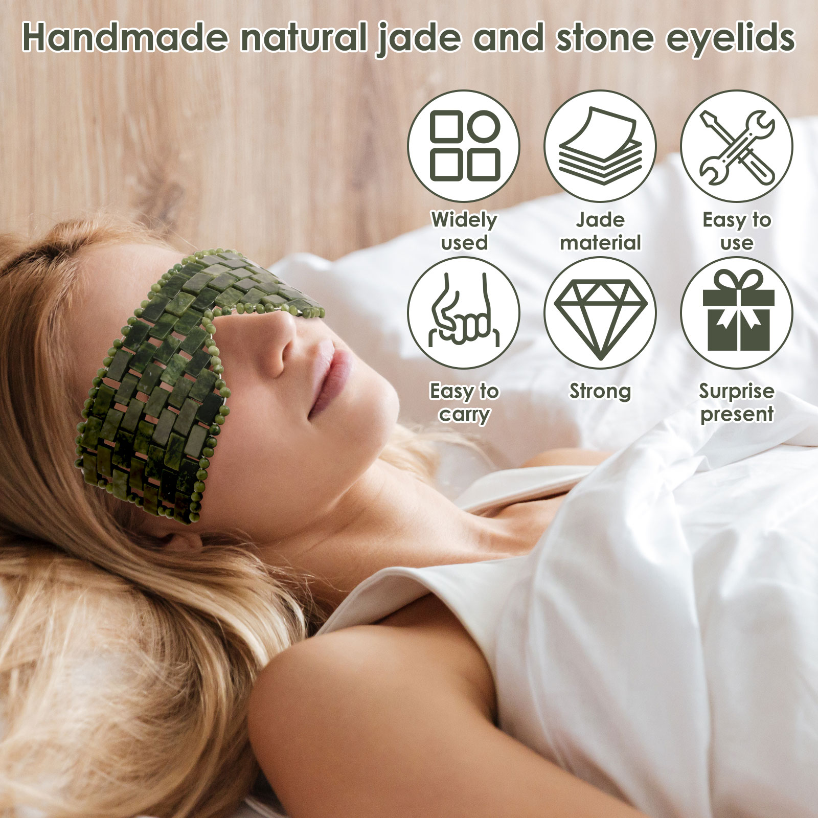 Natural Jade Face Eye Mask Coo - Skincare Omg ulasan dan harga