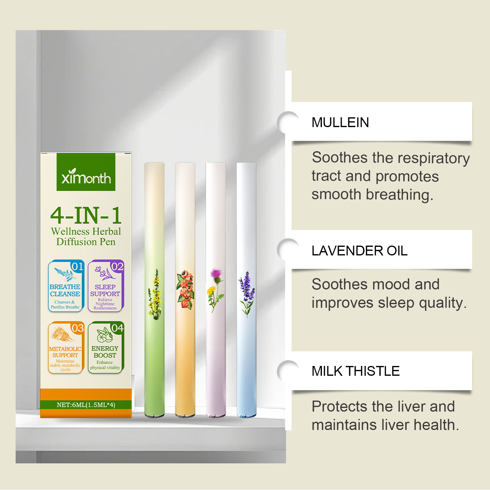 4-In-1 Herbal Essence Diffuser - Skincare Herbal ulasan dan harga
